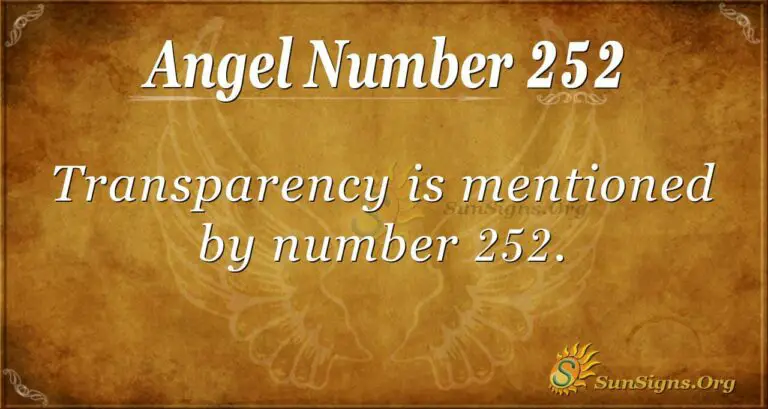 252 Angel Number Meaning