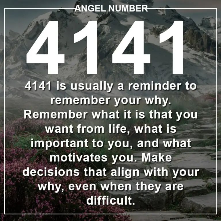 4141 Angel Number Meaning