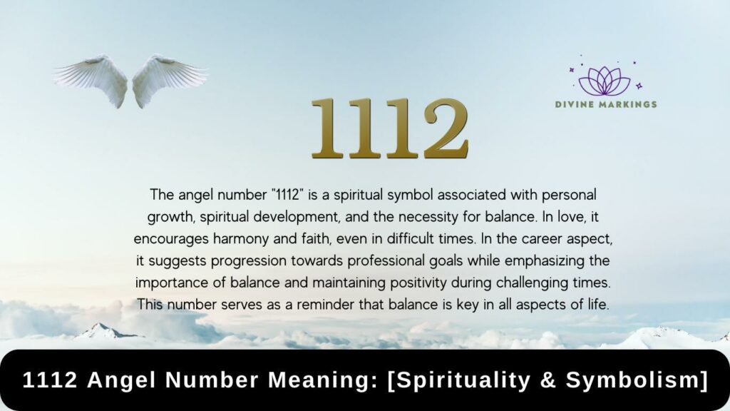 1112 Angel Number Meaning
