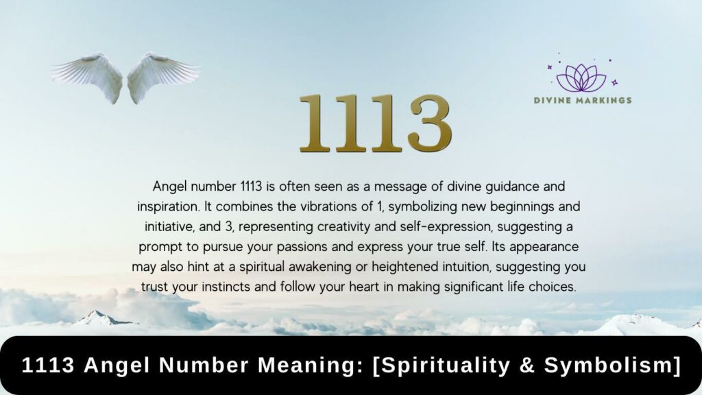 1113 Angel Number Meaning