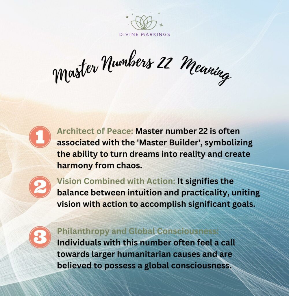 Master Numbers 22  inforgraphic