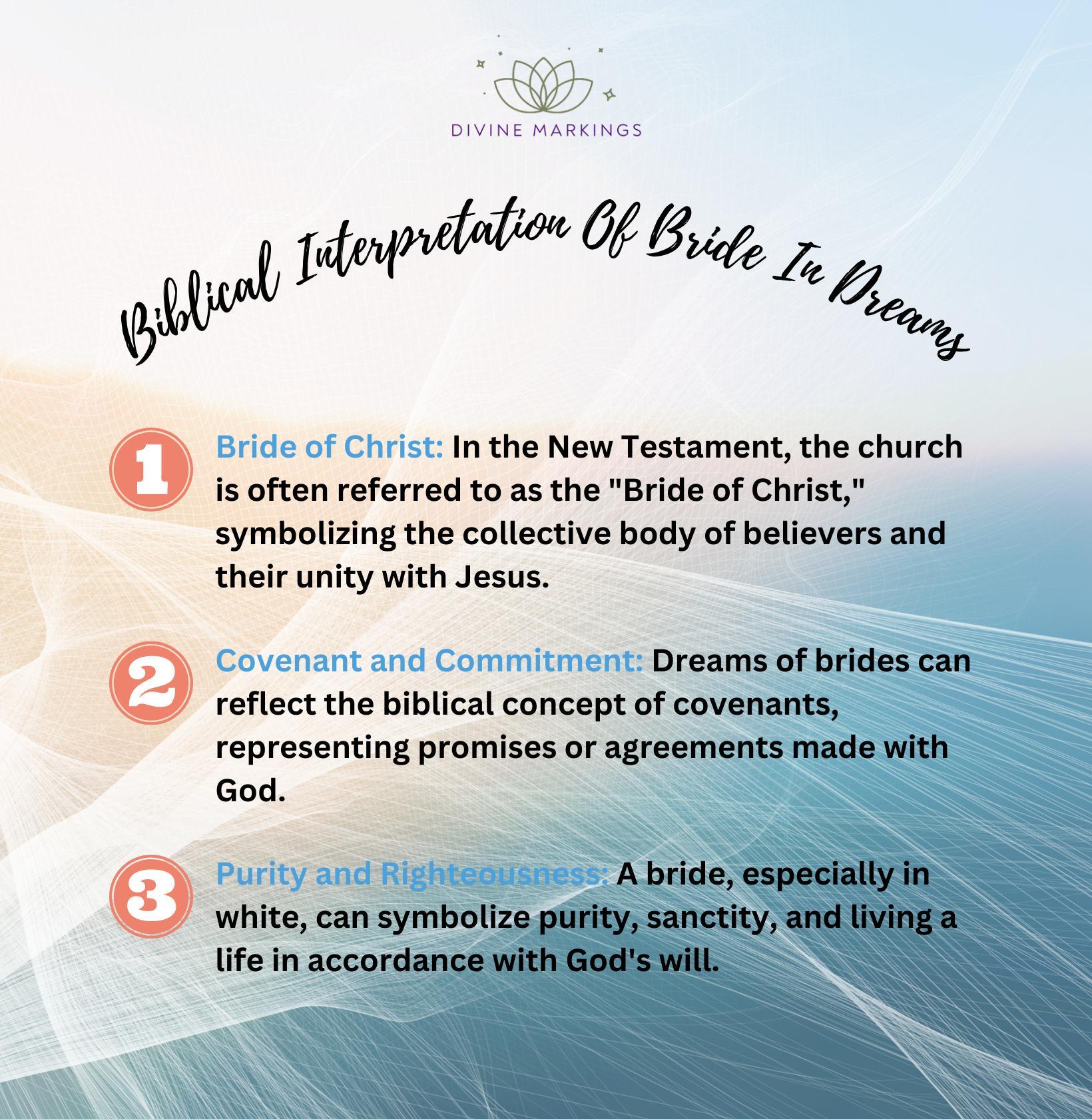 Biblical Interpretation Of Bride In Dreams - infographic