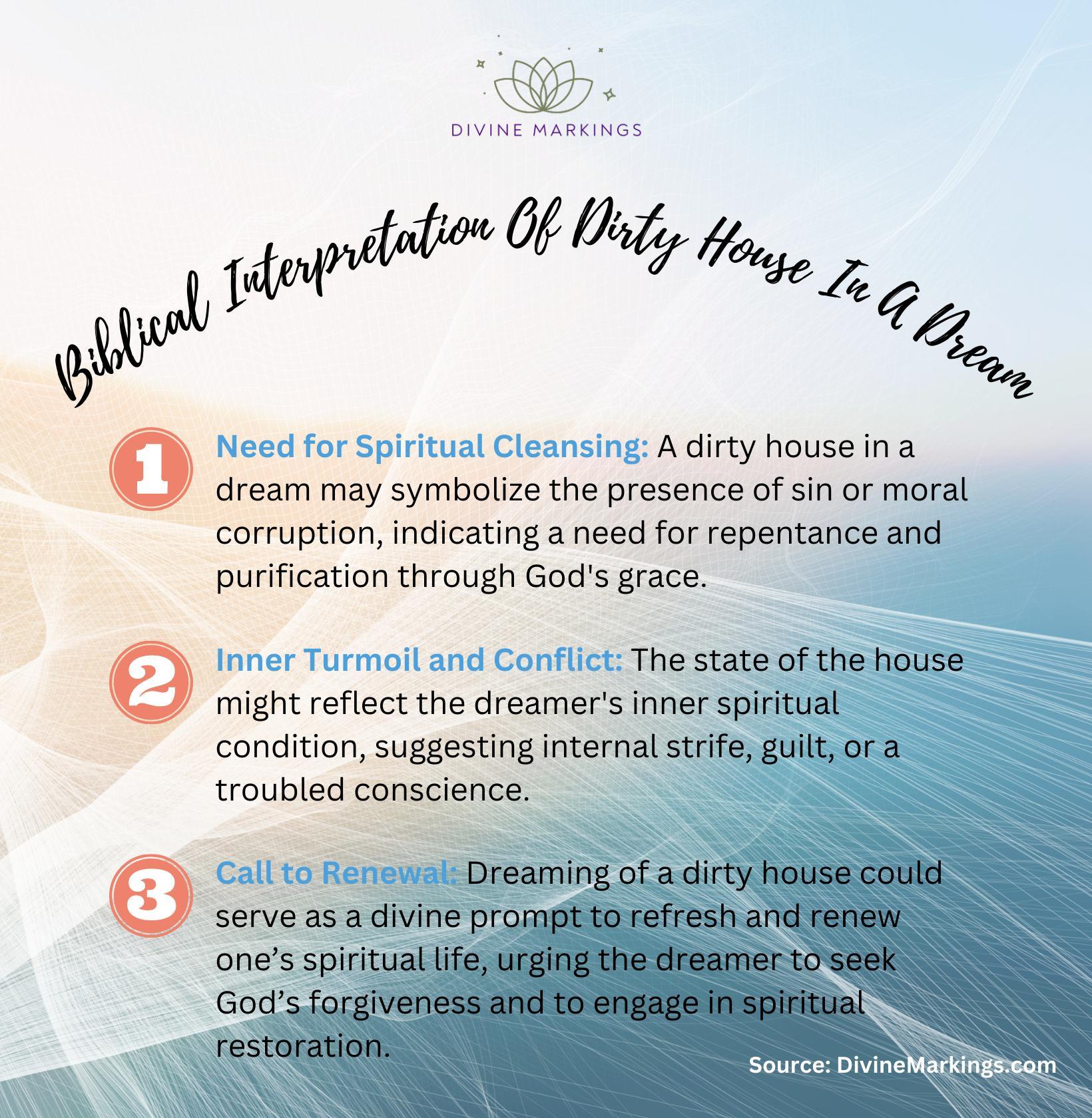 Biblical Interpretation Of Dirty House In A Dream - infographic