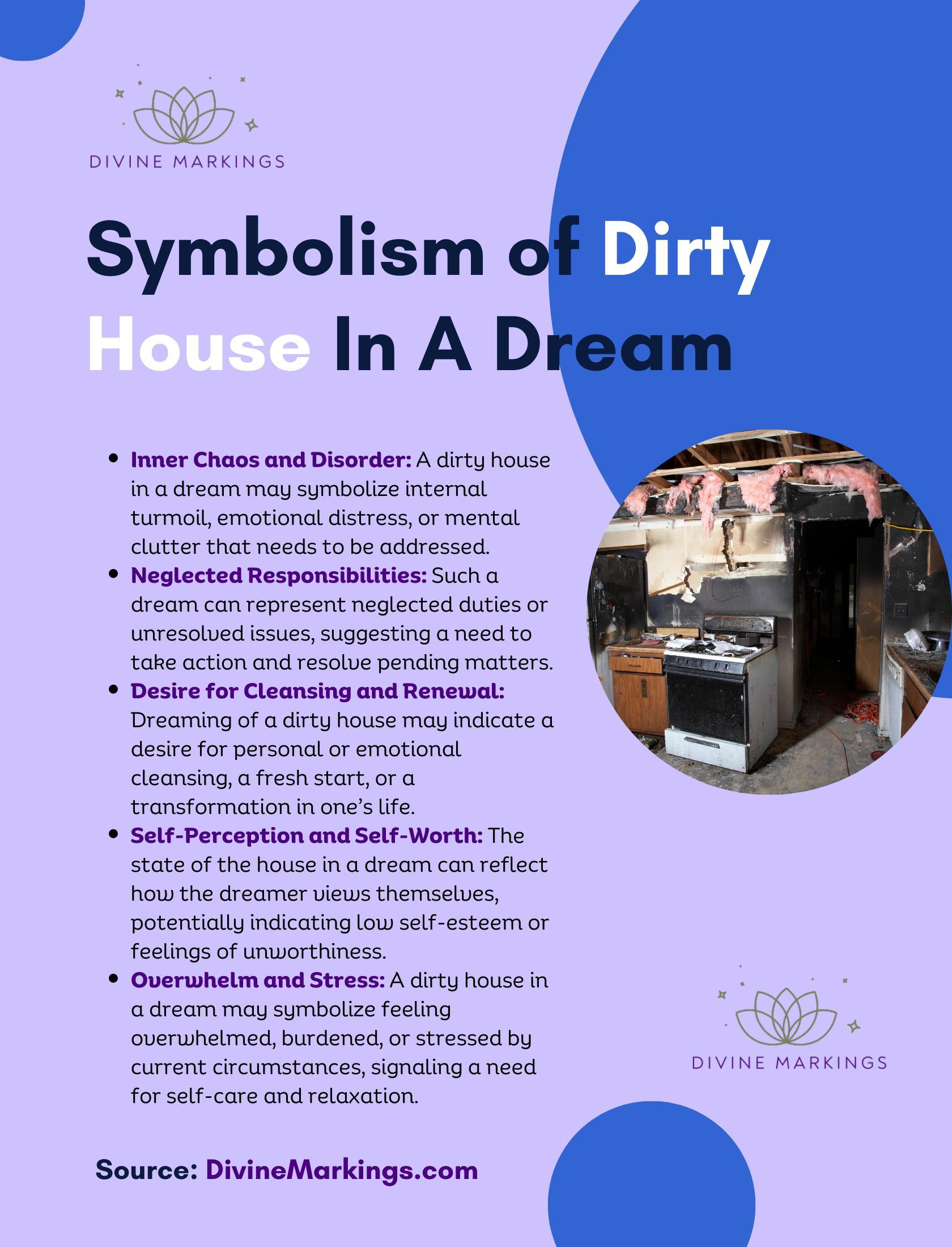 Symbolism of Dirty House In A Dream Infographic