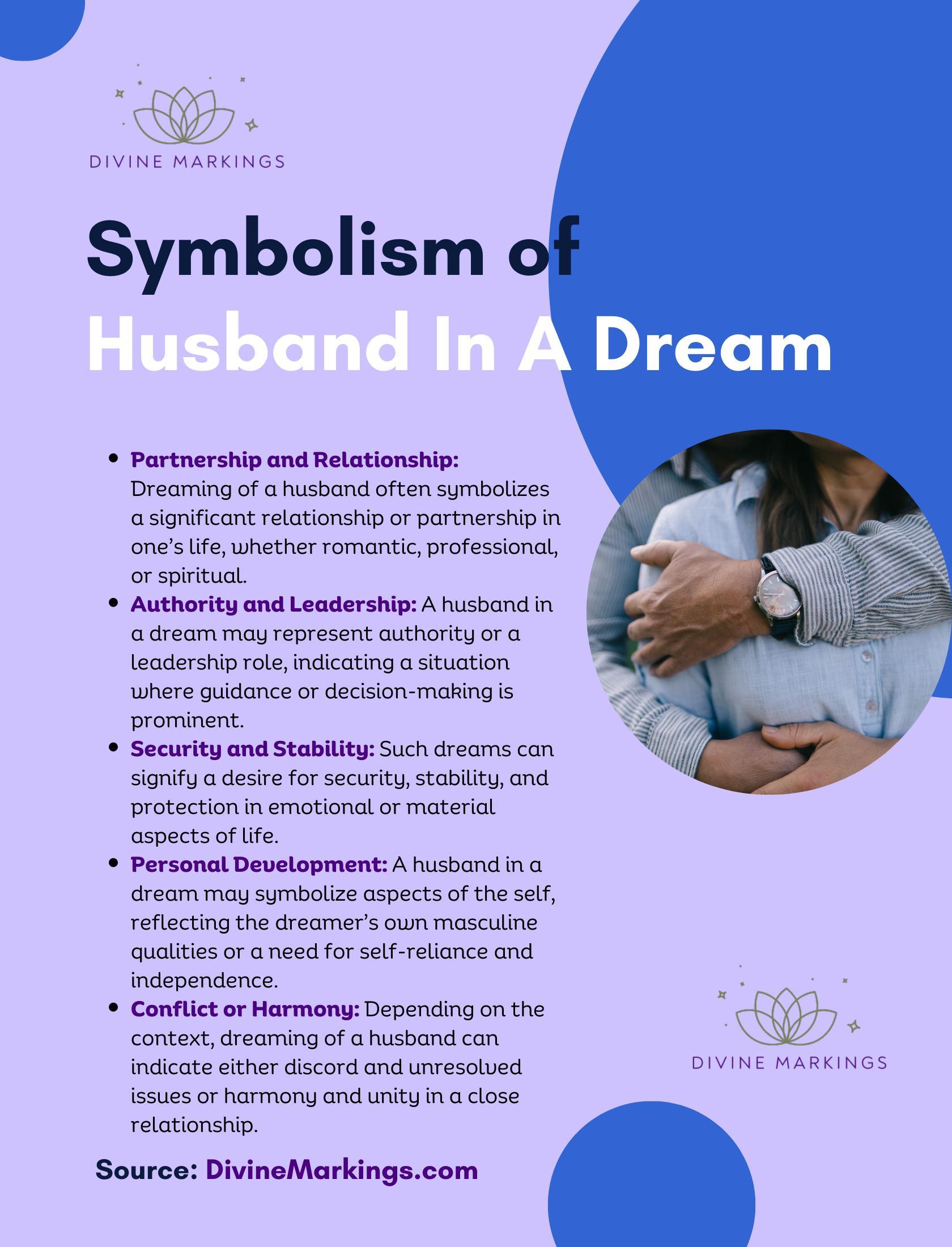 Symbolism of Husband In A Dream - Infographic