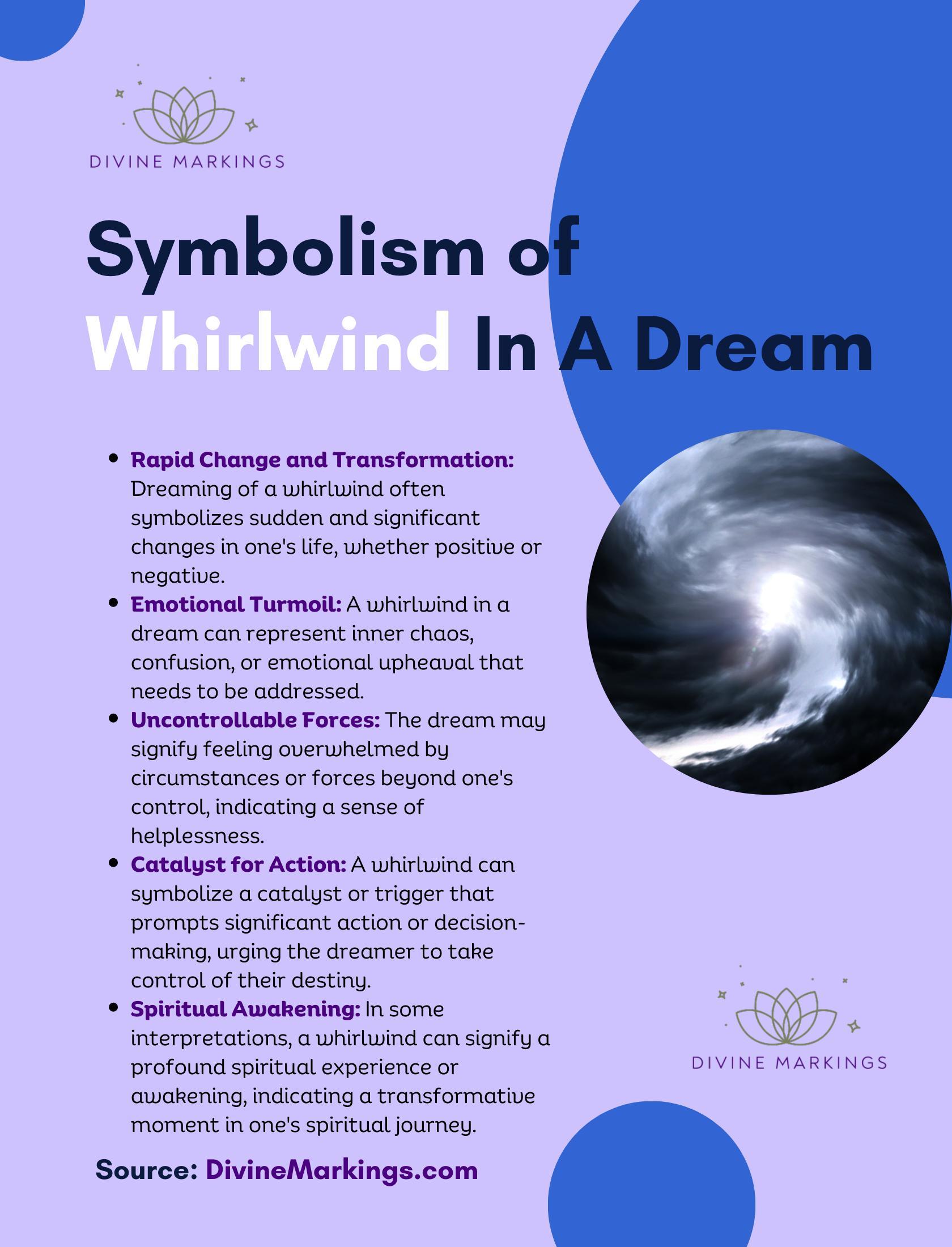 Symbolism of Whirlwind  In A Dream Infographic