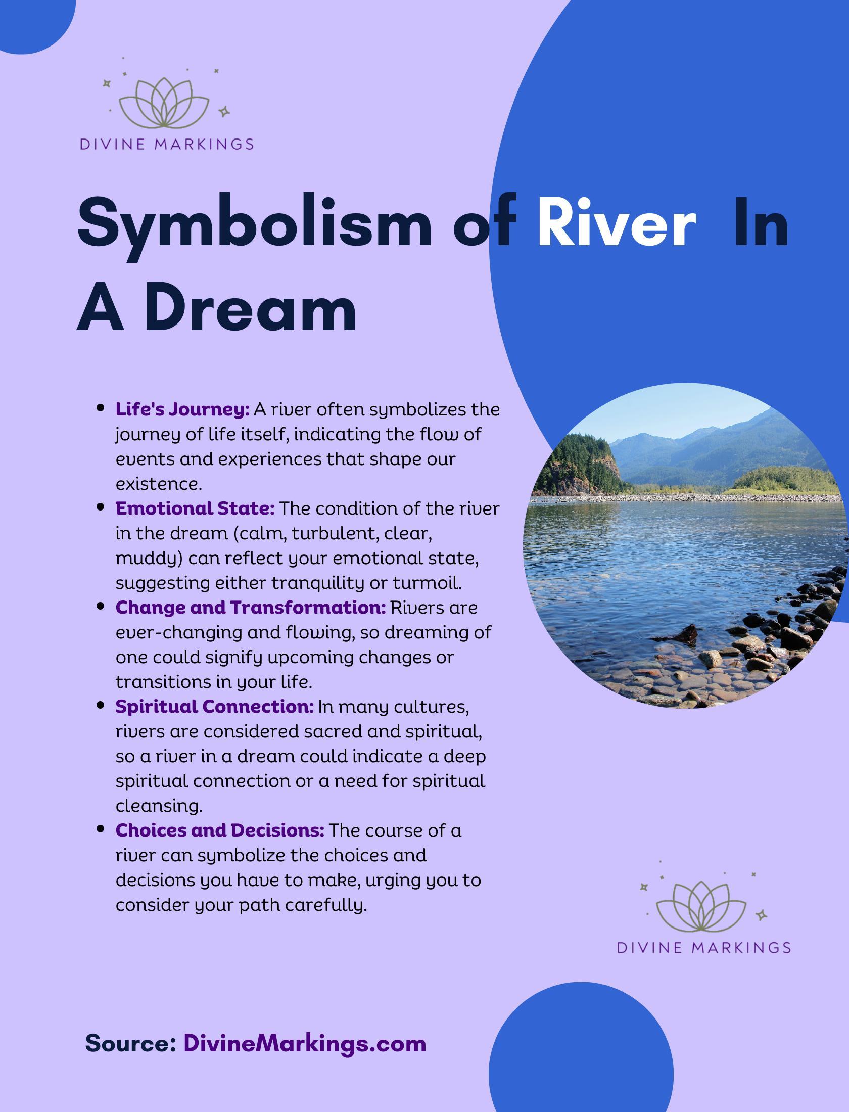 Symbolism of River In A Dream Infographic
