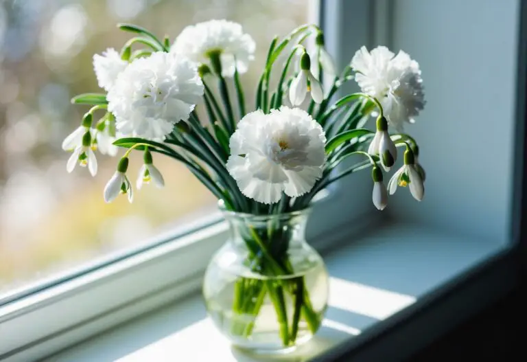 January Birth Flowers: Carnations and Snowdrops