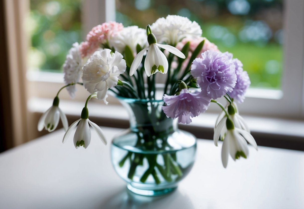 January Birth Flowers: Carnations and Snowdrops