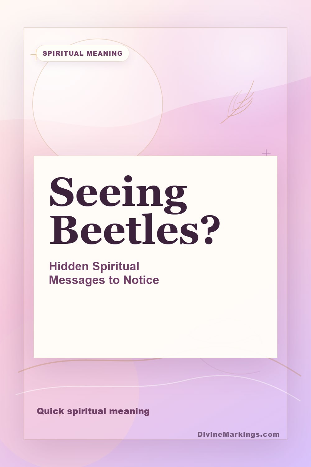 Seeing Beetles? quick meaning Pinterest image for Beetles Spiritual Meaning: [Symbolism & Significance]
