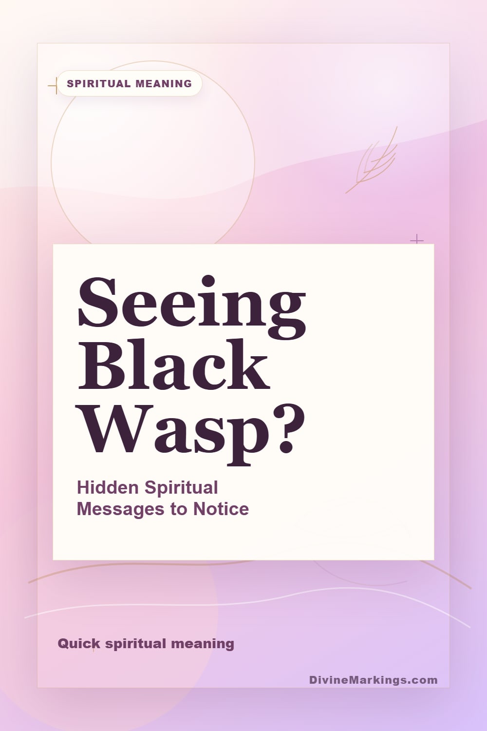 Seeing Black Wasp? quick meaning Pinterest image for Black Wasp Spiritual Meaning: A Symbol of Strength and Resilience