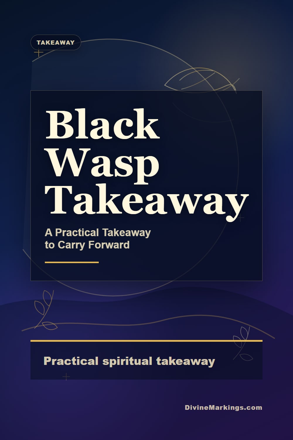 Black Wasp Takeaway practical takeaway Pinterest image for Black Wasp Spiritual Meaning: A Symbol of Strength and Resilience
