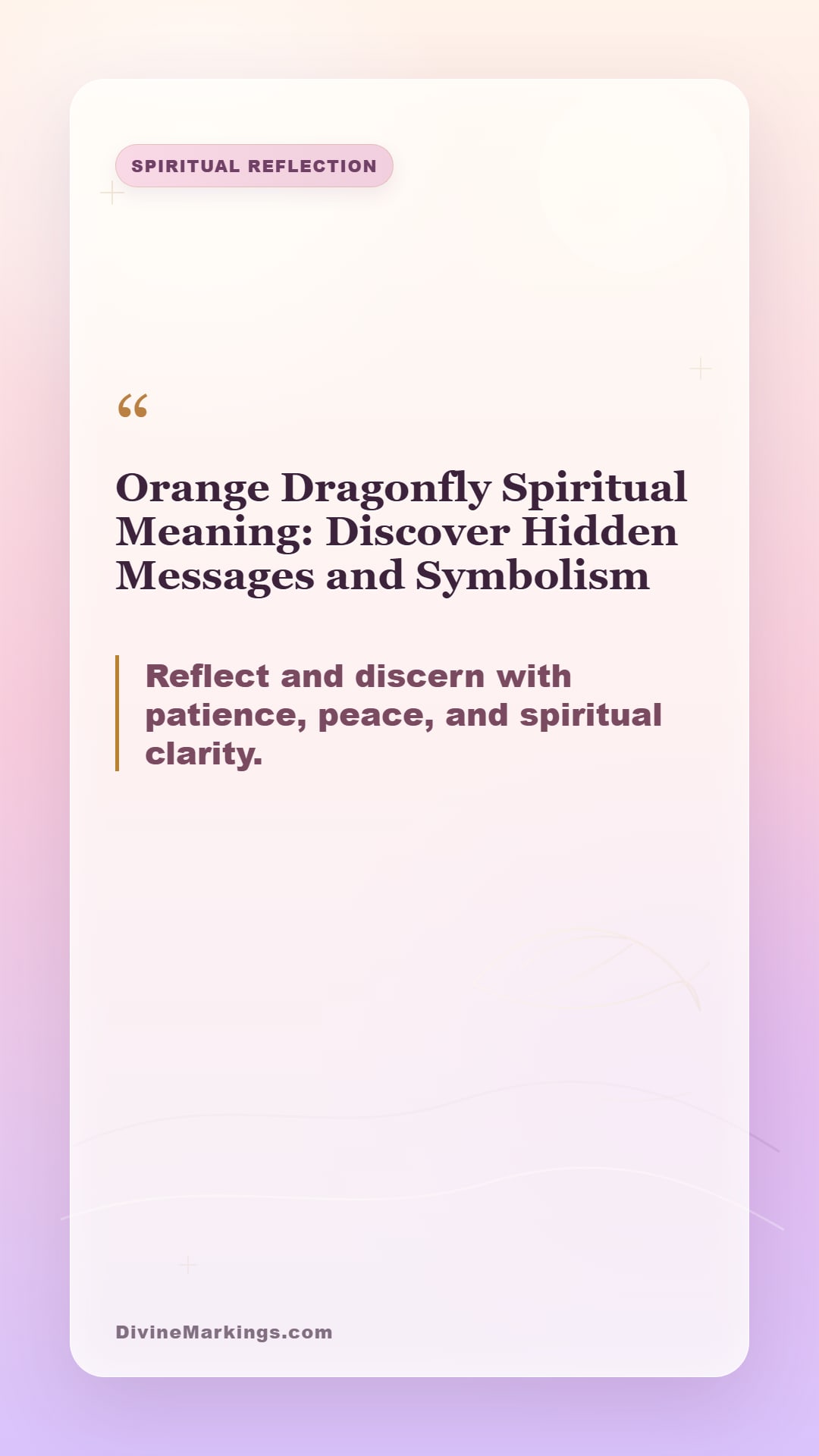 Spiritual Reflection spiritual reflection story image for Orange Dragonfly Spiritual Meaning: Discover Hidden Messages and Symbolism