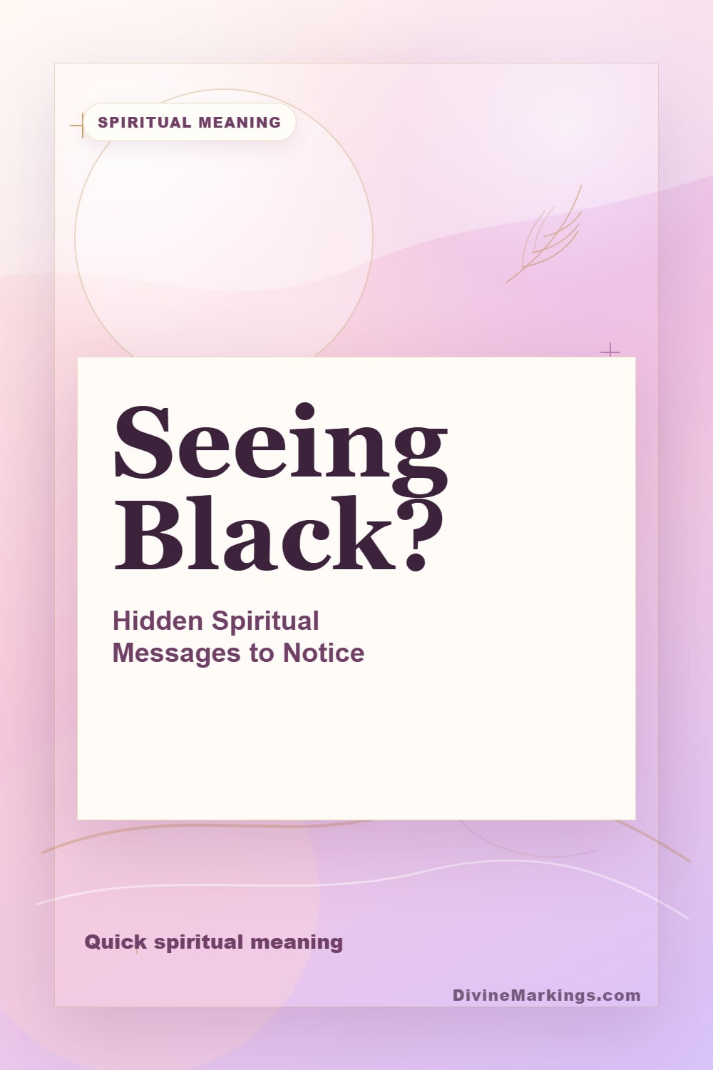 Seeing Black? quick meaning Pinterest image for Spiritual Meaning of Black: Embracing the Mystery Within